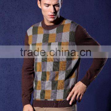 Jacquard Style Mens Multi Color Sweater photo-3