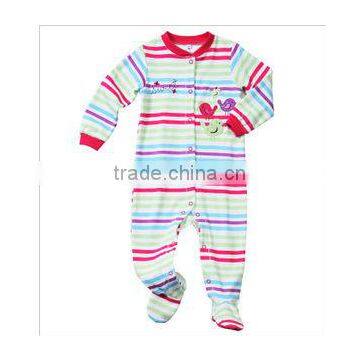 cotton yarn dyed jersey baby romper