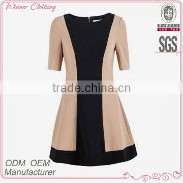 ladies elegant business dress with short sleeve