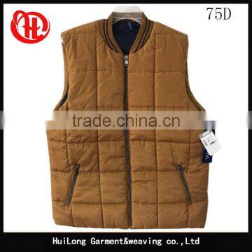 winter padded waistcoats wholesale vest mens 75D memory vests