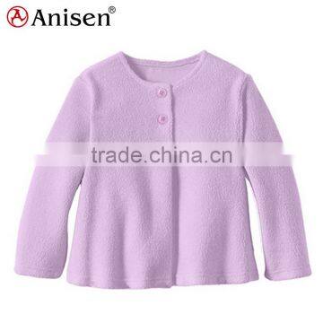 Oem Factory Custom Children Boutique Kids Fleece Jacket for Girls photo-4