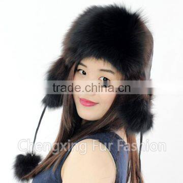 CX-C-38B Russia Winter Warm Real Fox Fur Winter Hat