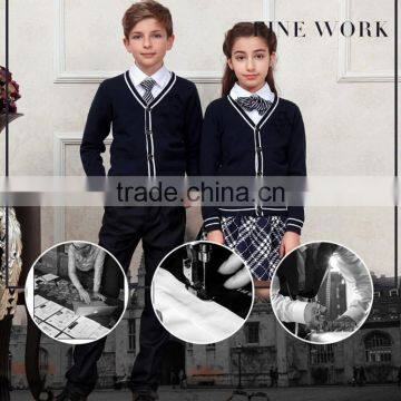 Blank Plain Color Knitting Cardigan School-uniform Sample photo-2