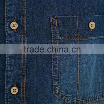 Top Quality Long Sleeve Washed Mens Denim Shirts photo-4