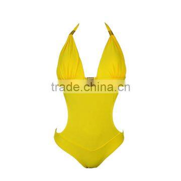 Women Bikini in Light Yellow Color photo-2