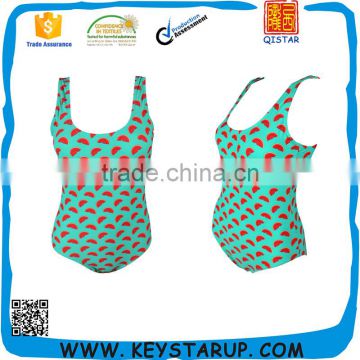 OEM Sublimation Printed One Piece Brazilian Women Swimwear