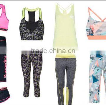 OEM different fabric Fashion New Design Women's Sportswear for Running Printed Sports Sportswear suits