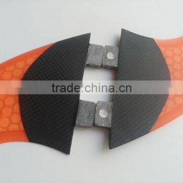 Surf Board Fins FCS Oranged Carbon Fin Surfing Quilhas G5/G7 Size photo-3