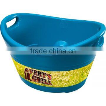 USA Made Igloo Party Bucket - has a 20 quart capacity, foam insulated and comes with your full color print logo