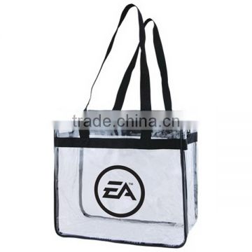 Clear Stadium Tote Bag - made from clear vinyl, NFL security approved and comes with your logo.