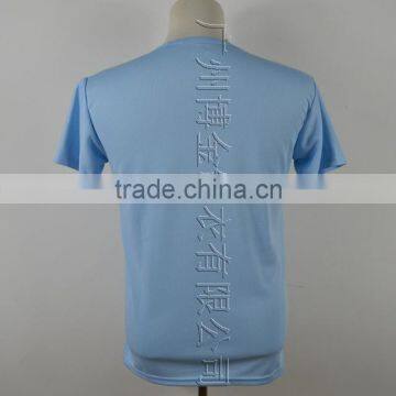 Light Blue Color Dry Fit Mens Tshirt for Promotion