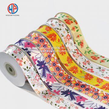 Custom 100% Polyester Decorative Wholesale Printed Satin Ribbon