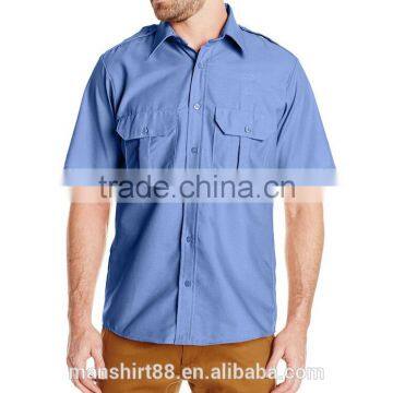 Men's Classic Short Sleeve Security Uniform Shirt photo-3