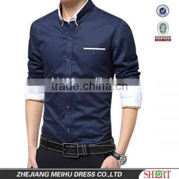 slim fit dress shirt with long sleeve for men