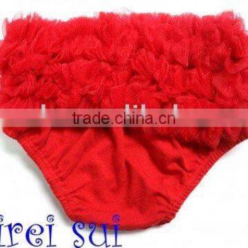 Red Baby Ruffles Chiffon Bloomers Panties T2