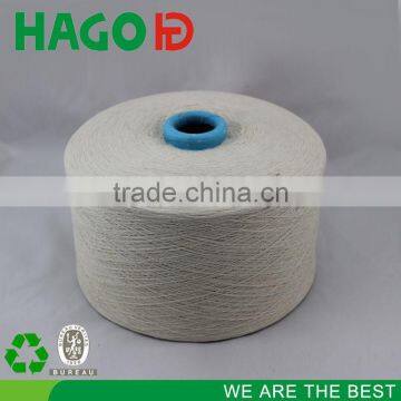 Ne20s/1 recycled yarn cotton yarn dyed stripe interlock knitted fabric