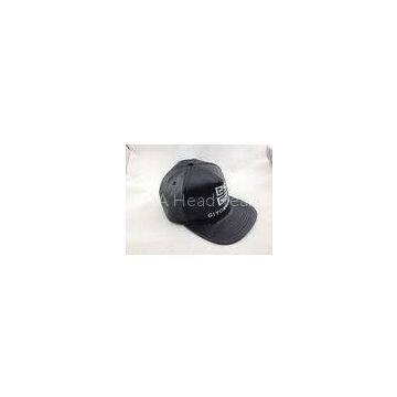 Children Black Leather Embroidered Baseball Caps with Snakeskin Strap