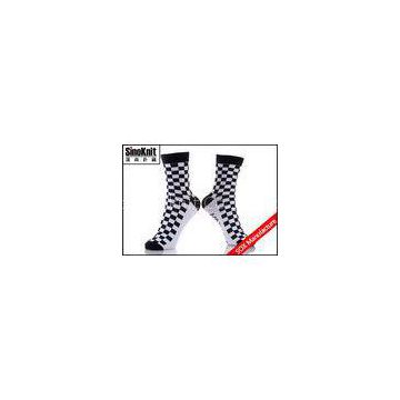 Business Men Casual Cotton Socks Black And White Crew Knitting Man Leisure Sock