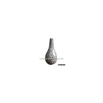 Lacquer Vase Combinated Mother Of Pearl