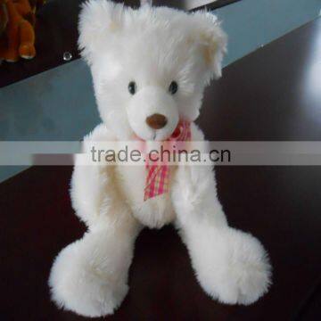 factory supply long plush teddy bears with a bow