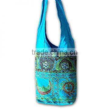 Traditional Handmade Embriodery Mirror work Long Stripe Shouldder Bags