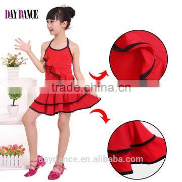 Children Girls Latin Dance Dress Kids Low Back Sexy Dance Practice Skirt Suit