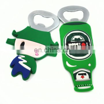 high-quality 3D cartoon souvenir stainless steel bottle opener, handmade plastic bottle opener