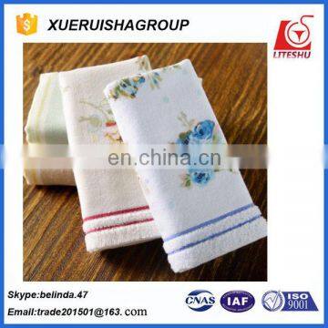 printed for gift square cotton towel for wholesale