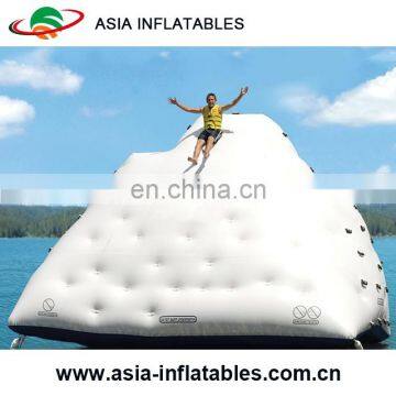 Exciting funny rock climbing iceberg/ inflatable iceberg floating climbing wall for water toys