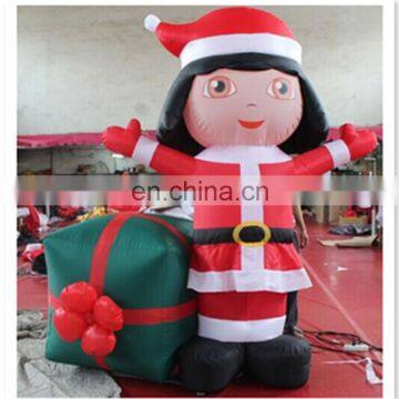 New Design Inflatable Christmas Cartoon Figure With Gifts Boxes for Christmas Decoration photo-2