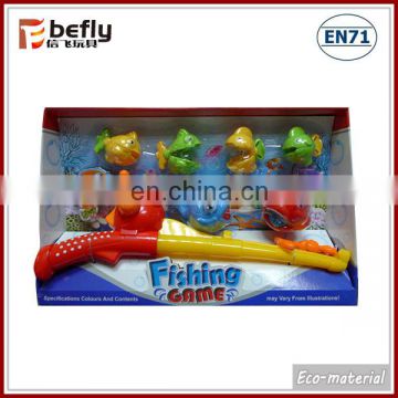 Plastic magnetic fishing pole toy