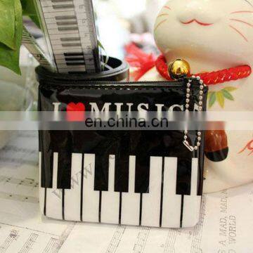 Music Notes Printed PU Wallets With Zipper