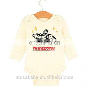 Factory Produce Baby Girl Cotton White Simple Letter " M" Pattern Romper Suit for 0-24 Months photo-2