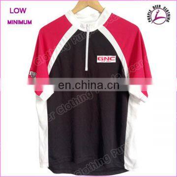 sportswear embroidered stand collar tshirt men's t shirt