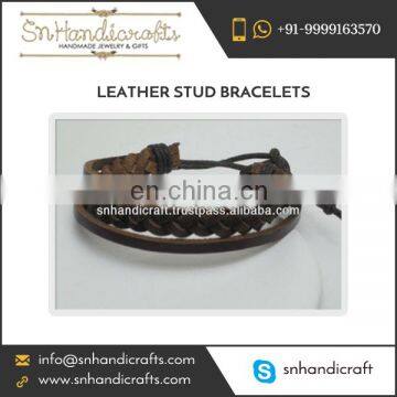 Beautiful Stylish Looking Leather Stud Bracelet