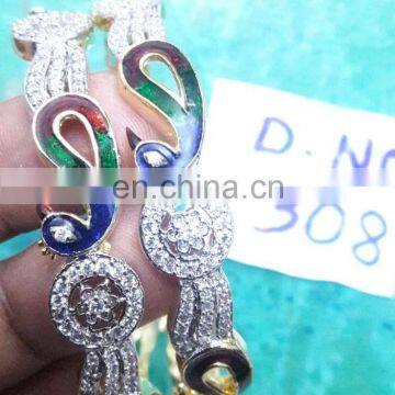 cz bangle bracelets manufacturer exporter, CZ bracelets bangle supplier,Indian fashion Cz bracelet banglemanufacturer