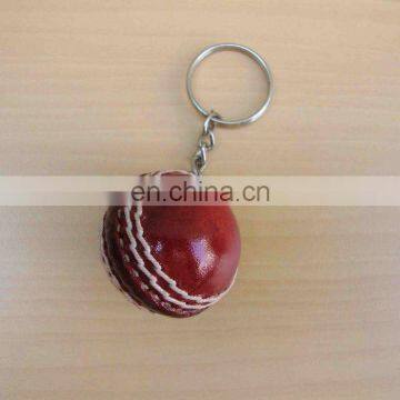 Cricket Ball Keychain