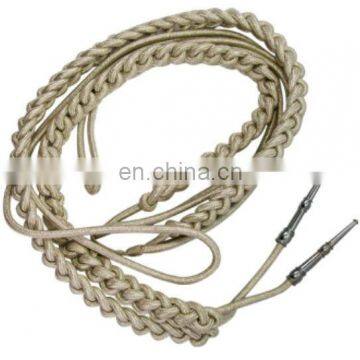 Aiguillettes | Silver Bullion Aiguillette & Lanyards | Handmade Knit Embroidery Uniform Aiguillettes | uniform accoutrements