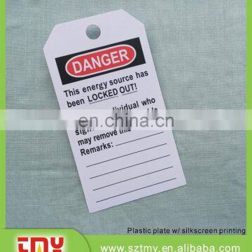 Free sample! warning sign,safety sign,Lockout Checkout plastic PVC Tags