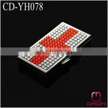 promotional square metal jewelry box pill splitter CD-YH078