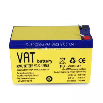 12V7AH sealed lead acid battery can resistent 88°C high temperature
