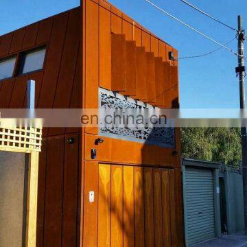 Corten Steel Garden Screen Laser Cut with Customized Design Decoration