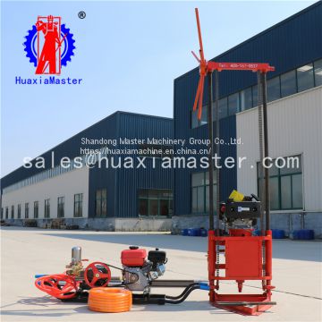 High power ground exploration drilling rig gasoline engine takes rock sample drilling rig field construction is convenient