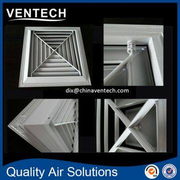 Ventech China Factory Return Air Volume Control Square Ceiling 4 Way Air Diffuser photo-3
