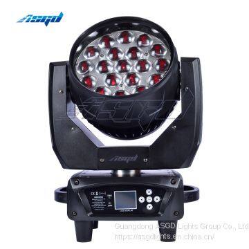 ASGD 19x15W Moving Head Light Stage Lighting Professional Dyeing Focusing Effect Lights photo-3