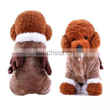 Hot Sale Casual Four-legged Thick Double-layer Elk Pet Dog Cosplay Christmas Costume photo-4