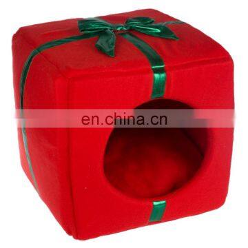 Hot sale foldable red Christmas dog bed