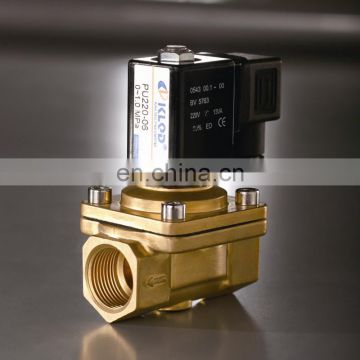 2 way solenoid water valve / PU225 Series Brass 2way Solenoid Valve With Timer /24 volt electric water superior solenoid valve