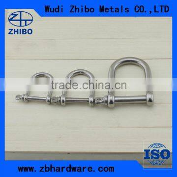 Sale stainless steel high polished wide d shackle made in China