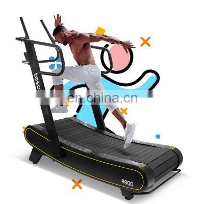 high-end display Curved treadmill & air runner  running machine suitable for HIIT for gym fitness equipment exercise treadmills